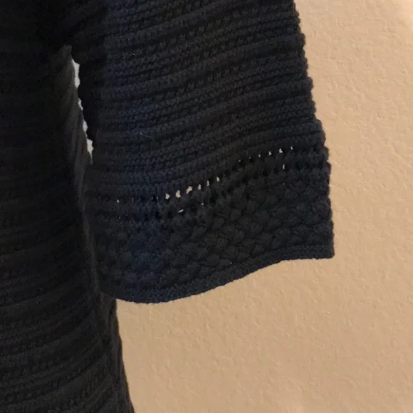 GAP 3/4 Sleeve Black Cotton Sweater - Picture 10 of 13